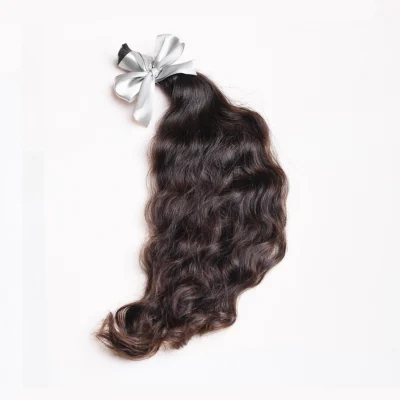 Włosy kręcone brązowe – kitka naturalnych włosów dziecięcych (55 cm, 170 g)